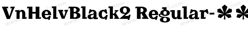VnHelvBlack2 Regular字体转换